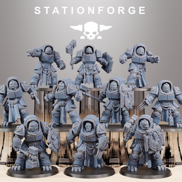 Socratis Melee Unit / Soldier / Commando / Marine / Infantry / Sci Fi / Table Top / Station Forge / 3D Print / 4K Mini/Wargaming