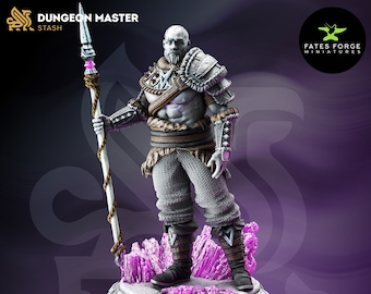 Touches the Sky - Solo / Giant / Goliath / Hero / Fighter / DnD / DM Stash / 3D Print / 4K Mini / TableTop Miniature / 32mm / 75mm
