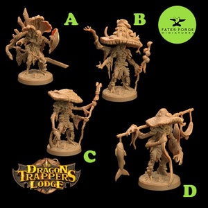Myconid/ Mycanoid / Fungus folk / Monster / Swamp / Fungus / Pathfinder / DnD / The Dragon Trapper / 3D Print / 4K Mini / TableTop Miniature