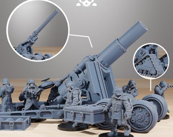 GrimGuard Heavy Artillery / Artillery / Imperial / Astra / Sci Fi / Space / Table Top / Station Forge / 3D Print / 4K Mini / Wargaming