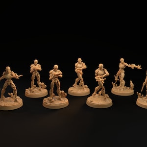 Cyborg Cowboy / Cyborg / Western / Robot / Pathfinder / DnD / The Dragon Trappers / 3D Print / 4K Mini / TableTop Miniature / RPG