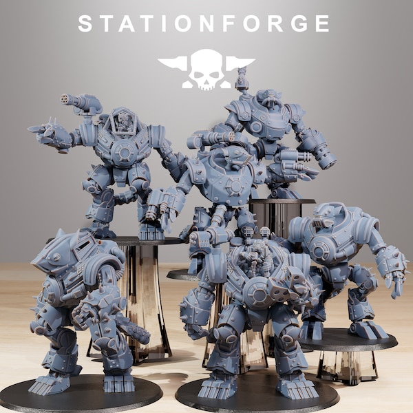 Raticus Clankers / Rats / Robot / Mech / Infanterie / Bot / Sci Fi / Espace / Table Top / Station Forge / Impression 3D/4K Mini/Wargaming