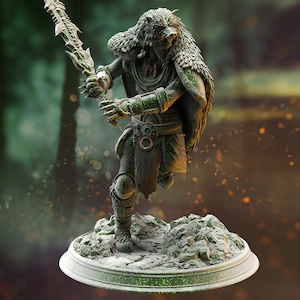 Aloxian / Warrior / Fey / Druid  / Wasteland / Hero / DnD / Pathfinder / DM Stash / 3D Print / 4K Mini / TableTop Miniature / 32mm / 75mm