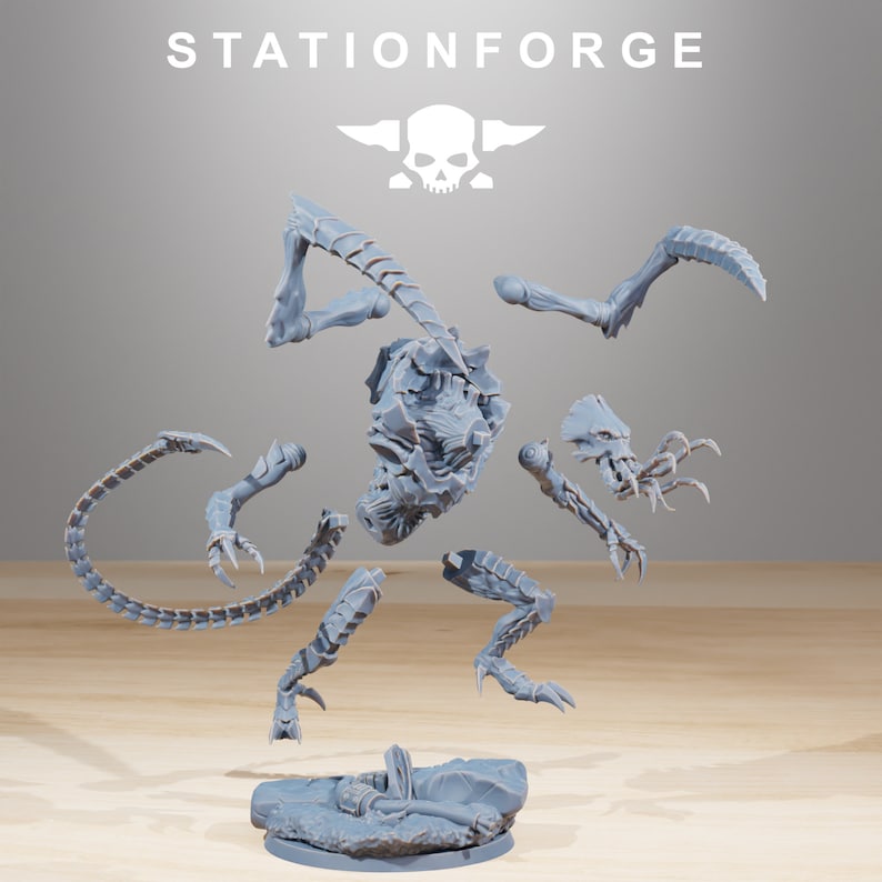 Xenarid Soul Eater / Bug / Big Guy / Nids / Alien / Xenid / Swarm / Sci Fi / Space / Table Top / Station Forge / 3D Print /4K Mini/Wargaming image 4