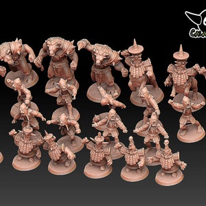 Dark Dwarf Fantasy Football Team / Dwarves / Dwarf Team / Fantasy Football Team / Tabletop / Miniatures / Boardgame