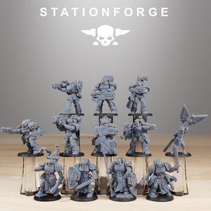 Socratis Renforcers / Commando / Marine / Knight / Infantry / Sci Fi / Space / Table Top / Station Forge / 3D Print /4K Mini/Wargaming