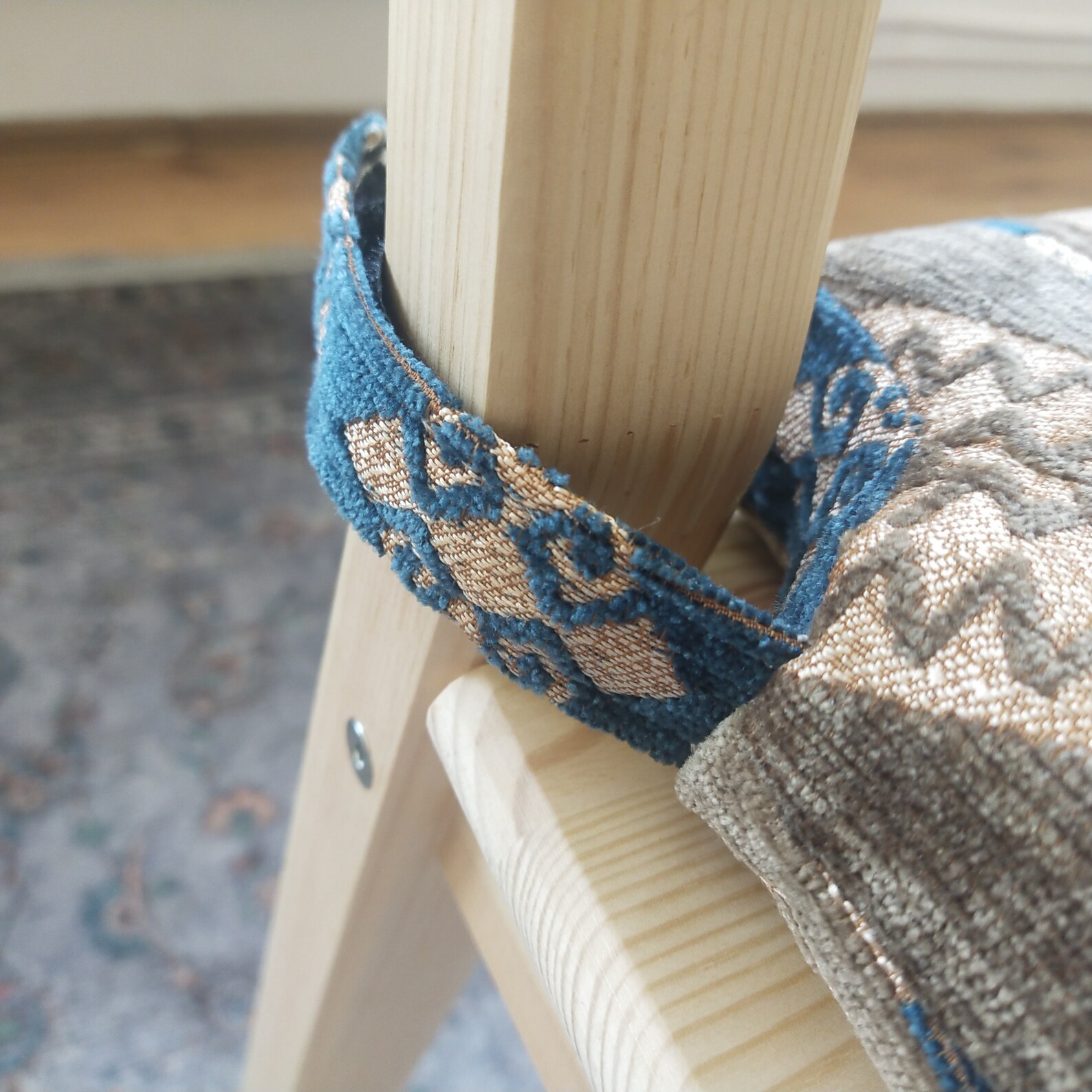 Velcro Chair Cover Blue Greencushions for Chair Cushions With Etsy