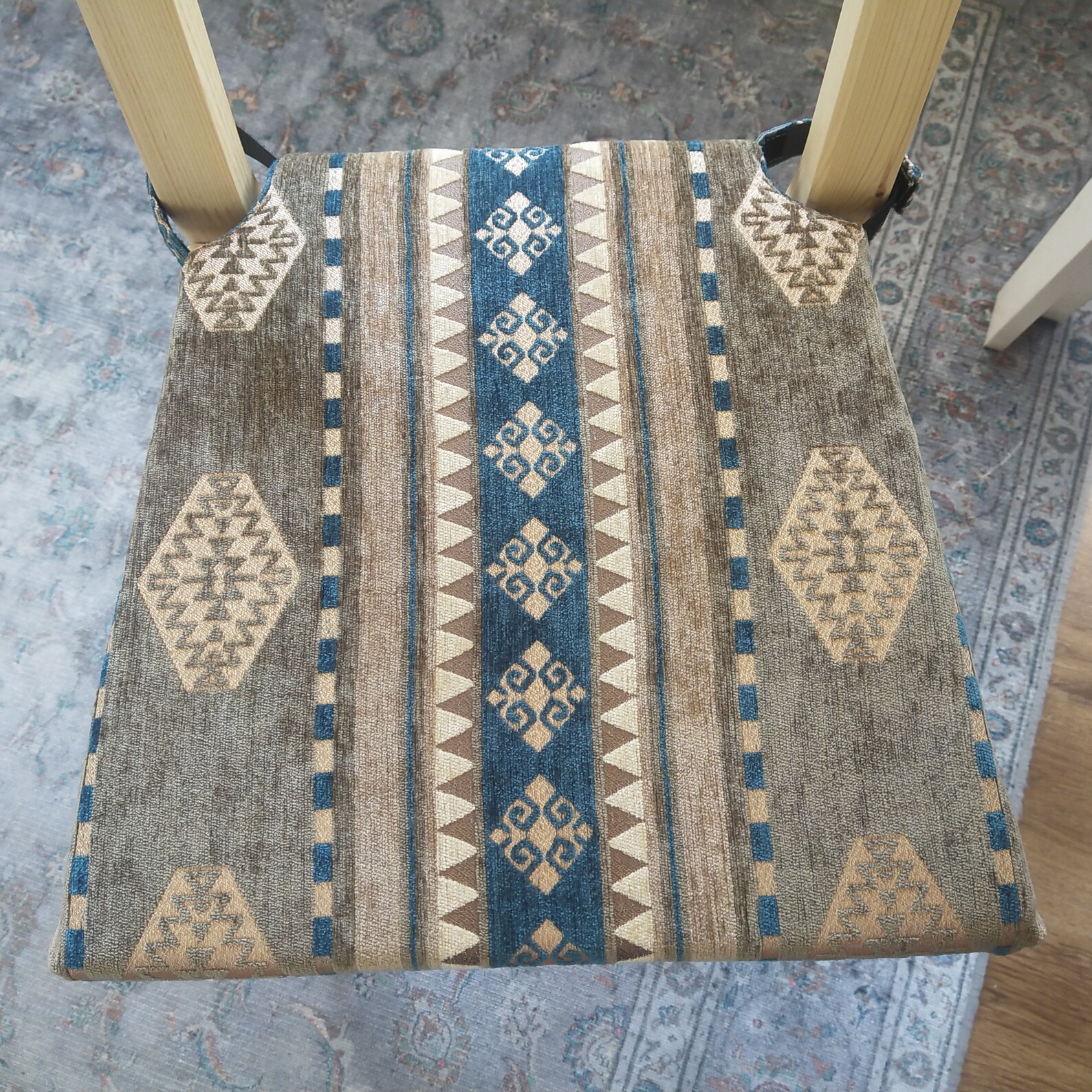 Velcro Chair Cover Blue Greencushions for Chair Cushions With Etsy