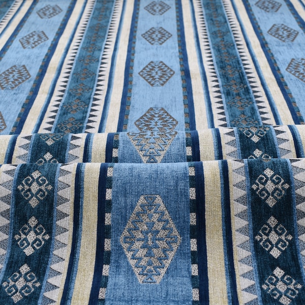 Blue fabric,upholstery fabric kilim,fabric for chairs,bohemian fabric,mexican fabric,tapestry fabric,ottoman kilim fabric,tribal fabric rug