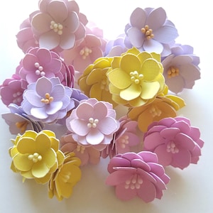 Fiori di ciliegio / Fiori di carta / Fiori di carta primaverili / Abbellimenti per lavori di carta