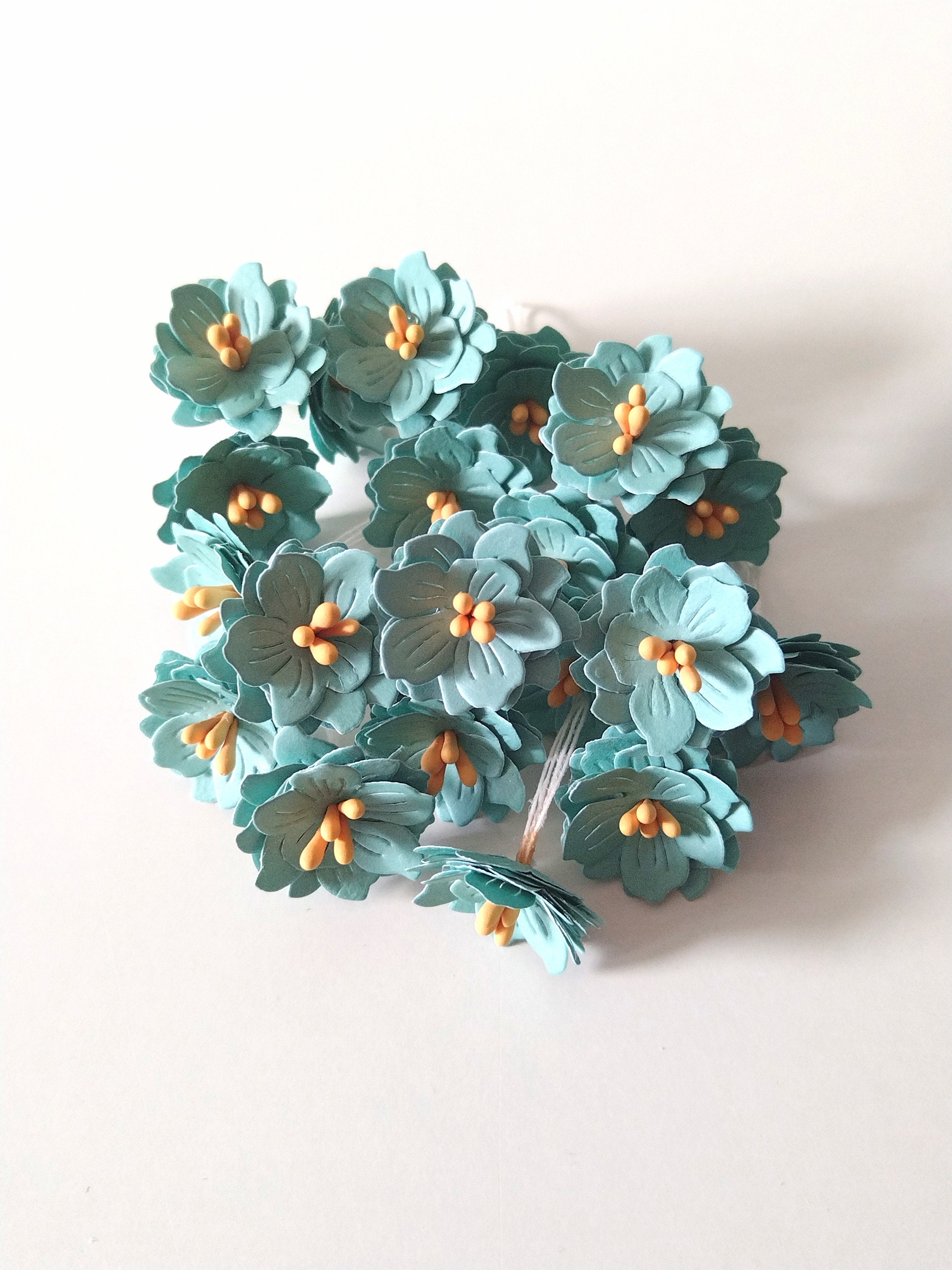 Mini Cardstock Mini Cardstock Flowers/ Paper Flowers /mini Flowers Pack of 12 - Etsy