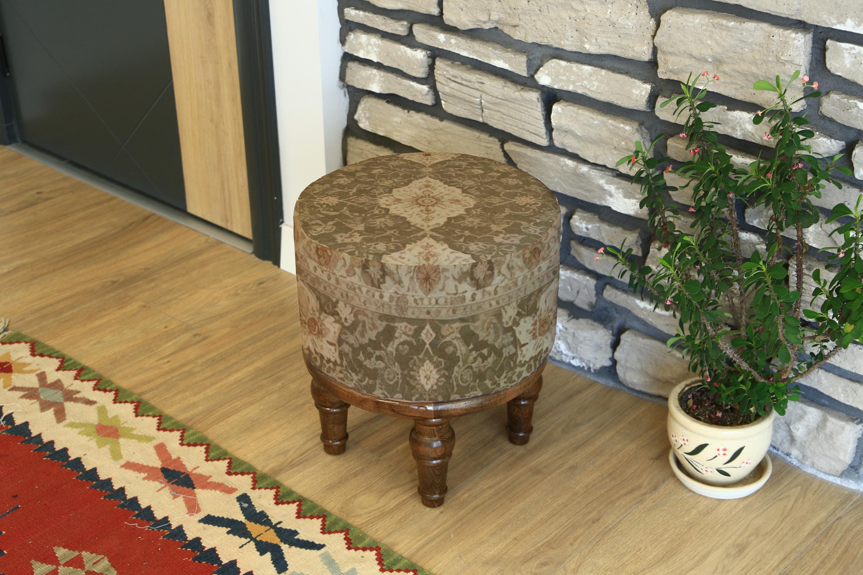 Native Design Stool Gift Idea Home, Minimalist Stool, Tribal Decor, Guest Seating, Oriental ...