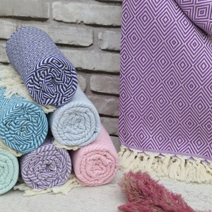 Turkish Towel,Diamond Towel,40"x70",Designer Towel,Peshtemal Towel,Unique Towel,Hammam Towel,Turkish Bath Towel,Beach Towel,Shower Towel
