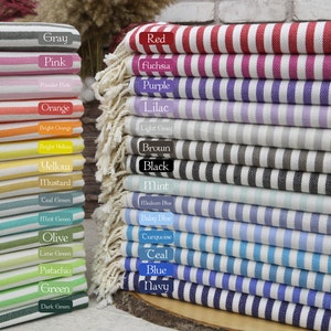 Turkish Towel,Striped Towel,Peshtemal Towel,40&quot;x70&quot;,Wholesale Towels,Bride Favors,Personalized Gifts,Beach Towel,Bath Towel,Soft Towel