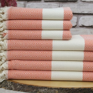 Orange Towel,Cotton Towel,Festival Towel,Beach Towel,Turkish Towel,40&quot;x70&quot;,Turkish Hand Towel,Pool Towel,20&quot;x36&quot;,Diamond Design Towel