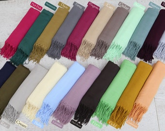 Bridesmaid Scarf,Pashmina Gift,Pashmina With Personalized Band,66"x26",Bulk Shawl,Bride Gift,Stylish Scarf,Shawl As A Favor,Monogram Gift