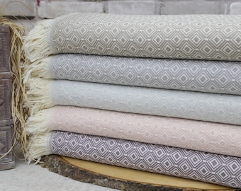 Turkish Blanket,Wholesale Blanket,Turkish Throws,Wedding Gift,79"x95",Turkish Bedspread,Decorative Bed Cover,Handmade Sofa Cover,Throws