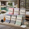 Personalized Teacher Appreciation Gift, Custom Embroidered School Break Towel, Organic Cotton Turkish Beach Blanket, Summer Thank You Gift