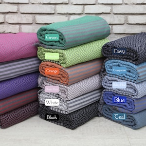 Turkish Blanket,Blankets And Throws,Home Decor,Bedspread,79&quot;x95&quot;,Wholesale Blankets,Bed Covers Handmade,Cotton Throw,Bed Decor,Soft Blanket