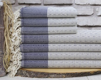 Turkish Towel,40"x70",Turkish Hand Towel,20"x36",Navy Towel,Wedding Gift,Wholesale Towel,Personalized Gift,Home Decor,Tea Towel,Cotton Towel