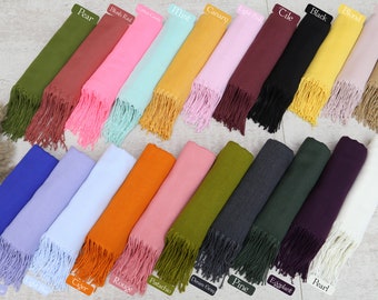 Turkish Pashmina,Bride Gift,66&quot;x26&quot;,Shawl With Personalized Band,Monogram Pashmina,Wedding Gift,Scarf For Wholesale,Gift Pashmina,Bridesmaid