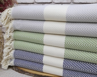 Turkish Blanket,Chevron Blanket,Personalized Gift,Turkish Bedspread,83"x95",Turkish Throws,Sofa Decor,Bed Cover,Handmade Blanket,Throws