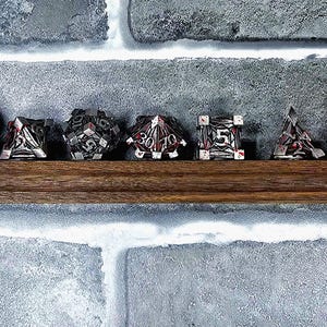 Solid Walnut "Diceplay™ shelf" for your favorite and most powerful dice set!