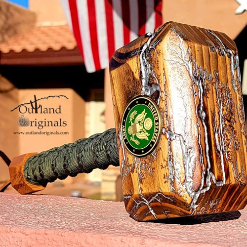 Thor Hammer Custom Hardwood Military PCS or Impact Award Etsy