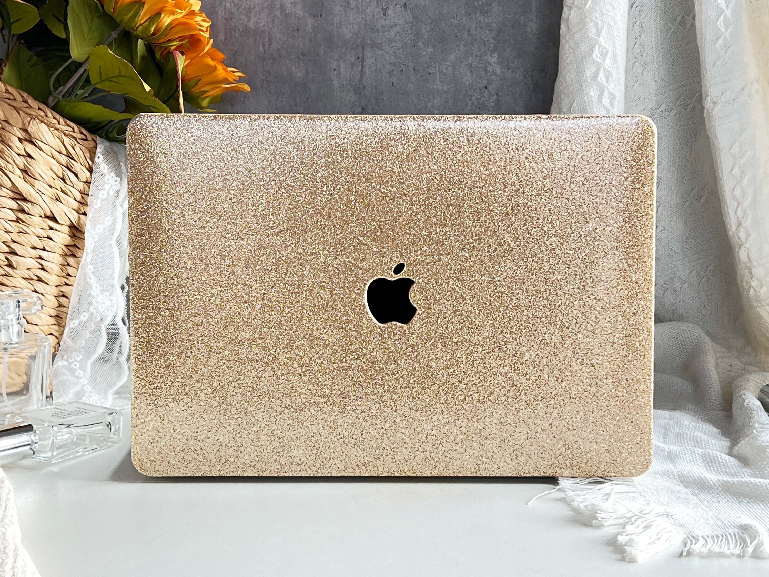 Glitter Rose Gold/ Silver Bling Shiny Case for MacBook Air Pro  13.3"+Retina
