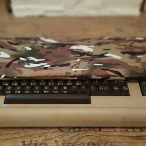 Commodore C64 / VC20 / C16 Dust Cover – Handmade Retro Cover – Camouflage – Color Choice – Vintage Computer Protection