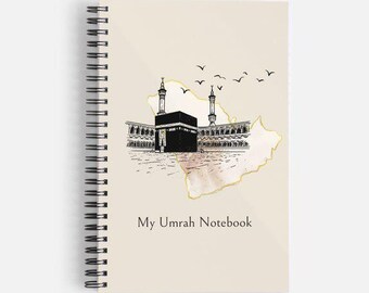Umrah notebook. Travel Makkah , stationary journal. Islamic prayers dua notebook, ramadan gifts