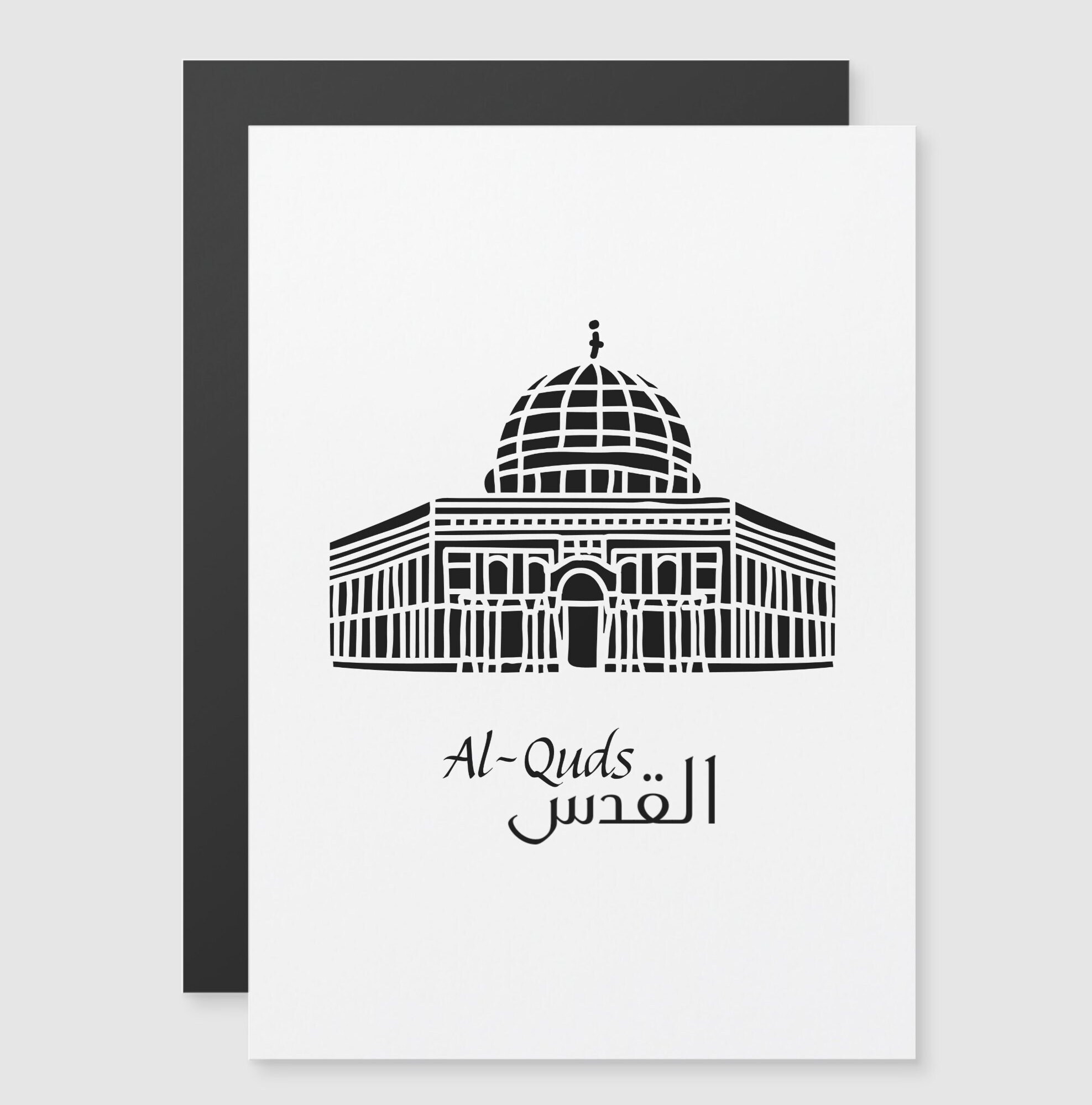 Al Quds Palestine Postcard, Arabic Card. Etsy