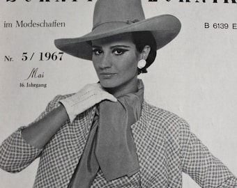 Vintage Zeitschrift Schnitt -Technik   im Modeschaffen  5/1967 Modezeitschrift Modeheft Nähzeitschrift