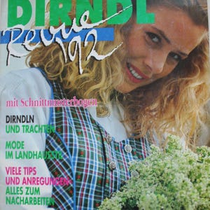 Dirndl Revue 1992 pattern sheet fashion magazine fashion booklet sewing magazine vintage