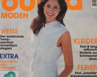 Burda Moden 7/ 1995  Anleitungen ,Schnittbogen, Modezeitschrift Modeheft Nähzeitschrift Vintage