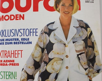 Burda Moden 3/ 1994  Anleitungen ,Schnittbogen, Modezeitschrift Modeheft Nähzeitschrift Modemagazin