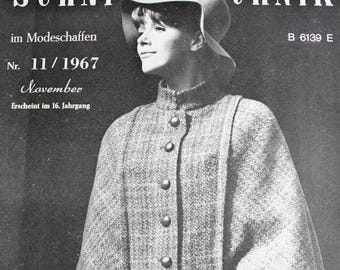 Vintage Zeitschrift Schnitt -Technik   im Modeschaffen  11/1967 Modezeitschrift Modeheft Nähzeitschrift