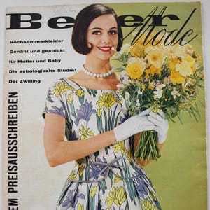 Beyer Moden 5/ 1961 Workbook Pattern Sheet Fashion Magazine Fashion Booklet Sewing Magazine Vintage