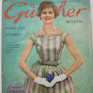 Old magazine Günther Moden 11/ 1961 fashion magazine Patterns Fashion Magazine Retro Sewing Patterns Vintage