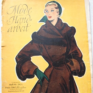 Old magazine GeJo Modenblatt issue 11 -1950 Fashion and handicraft pattern sheets fashion magazine fashion booklet sewing magazine vintage