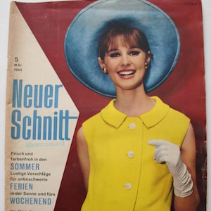 New Cut Issue 5 /1964 Pattern Sheet and Key, Fashion Magazine Fashion Booklet Sewing Magazine Vintage