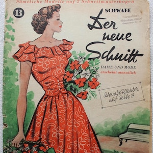 Old magazine The New Cut 13 /1949 pattern sheets fashion magazine Patterns Fashion Magazine Retro Sewing Patterns Vintage