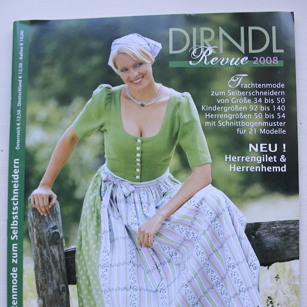 Dirndl  Revue   Schnittmusterbogen , Modezeitschrift  Modeheft Nähzeitschrift  Modemagazin 3