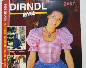 Feuille de patrons Dirndl Revue 2001, magazine de mode, magazine de mode, magazine de couture, magazine de mode