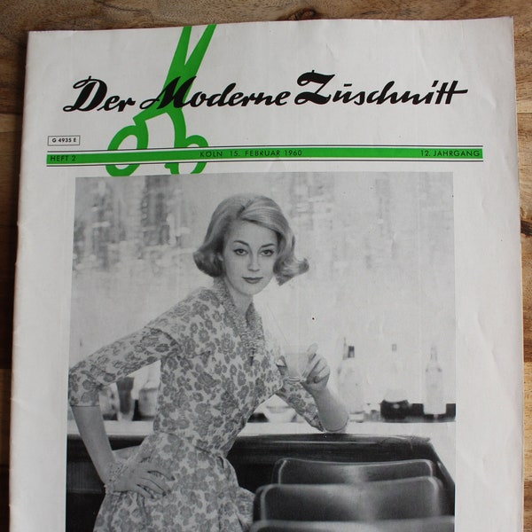 Der Moderne Zuschnitt Issue 2 1960 fashion magazine fashion magazine sewing magazine fashion magazine