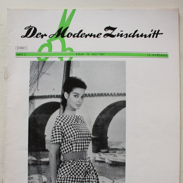 Der Moderne Zuschnitt Issue 5 1961 fashion magazine fashion magazine sewing magazine fashion magazine