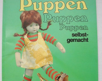 Puppen selbst gemacht 1978   Schnittbogen  , Nähzeitschrift Vintage