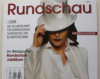 Rundschau Schnitt-Technik  46 plus Schnittmusterbogen , Modezeitschrift  Modeheft Nähzeitschrift  Modemagazin Modejournal