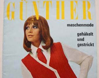 Günther Maschenmode folleto de punto hecho a mano folleto de moda vintage