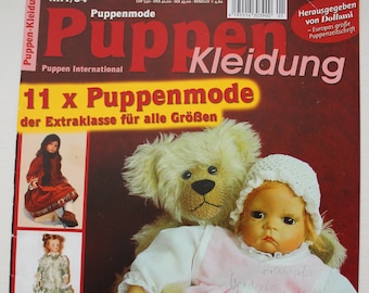 Puppen -Kleidung  2004  5 Musterbogen mit Anleitung  ,  Nähzeitschrift  Zeitschrift Puppen Vintage.